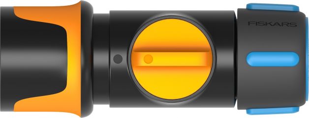 Конектор для шланга Fiskars з механізмом ВКЛ/ВИМК 13-15мм (1/2-5/8") (1027086)
