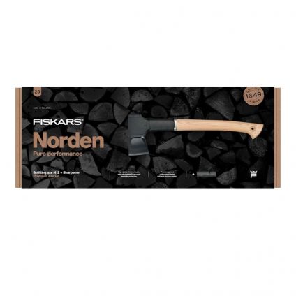 Подарочный набор Fiskars Norden splitting axe N12 + sharpener SET 1052277