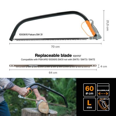 Лучкова пила Fiskars 24” 124810 (1000615)