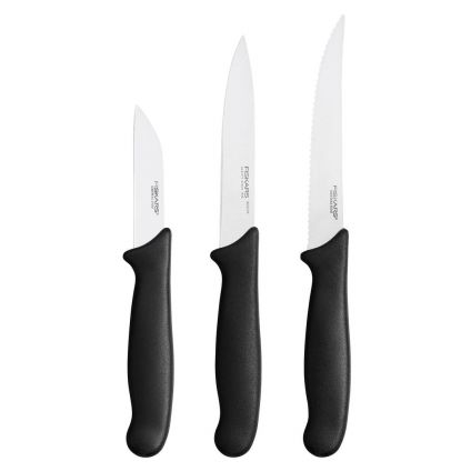 Набір кухонних ножів для овочів Fiskars Essential 3шт (1065584)
