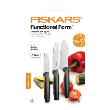 Набір кухонних ножів Fiskars Functional Form™ Favorite 3 шт 1057556