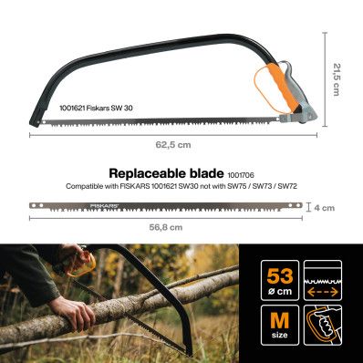 Пила лучковая Fiskars 21" 124800 (1001621)