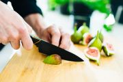 Кухонный нож Fiskars Santoku Edge поварской азиатский 17 см Black 1003097, фото 4