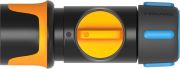 Конектор для шланга Fiskars з механізмом ВКЛ/ВИМК 13-15мм (1/2-5/8