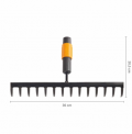 Граблі для ґрунту 14 зубів Fiskars QuikFit 135511 (1000653), фото 1