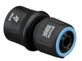 Конектор для шланга Fiskars FiberComp™ STOP 1/2”-5/8” (13-15 мм) з автостопом (1054789), фото 0